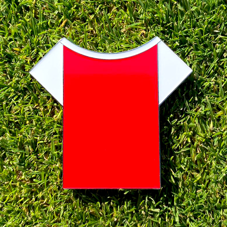 Red & White Football Shirt Golf Ball Marker - Arsenal