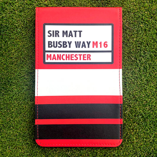 Manchester United (Sir Matt Busby Way) Golf Scorecard Holder / Yardage Book