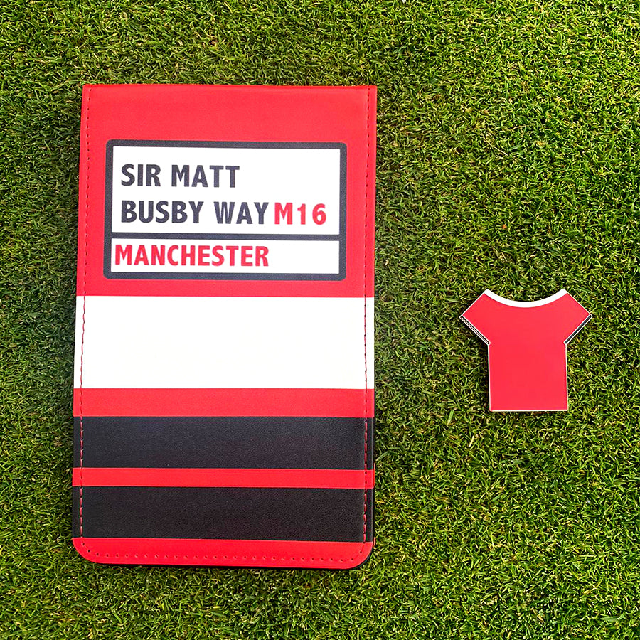 Manchester United (Sir Matt Busby Way) Golf Scorecard Holder & Marker Bundle