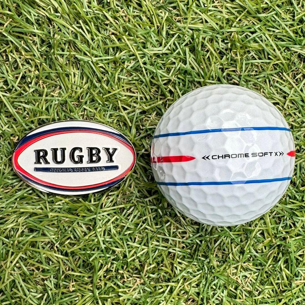 Rugby Ball - Golf Ball Marker