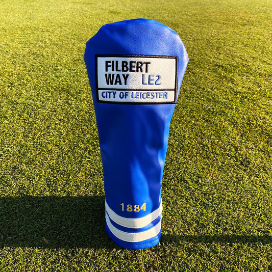 Leicester Filbert Way Golf Driver Cover, Front cover